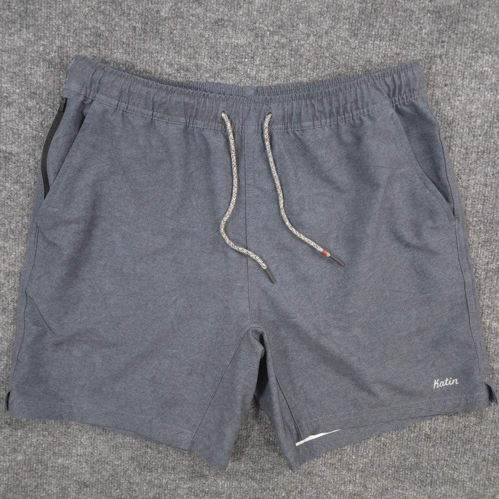 Katin Fusion Shorts Mens M Gray Gravel AOP Hybrid Performance Gym Train Swim